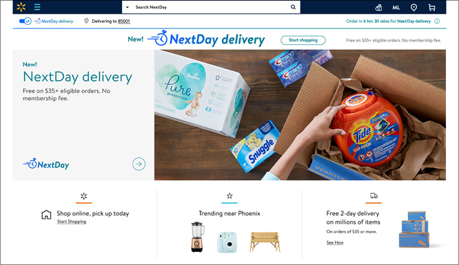 Did Walmart just one-up Amazon on next day deliveries?