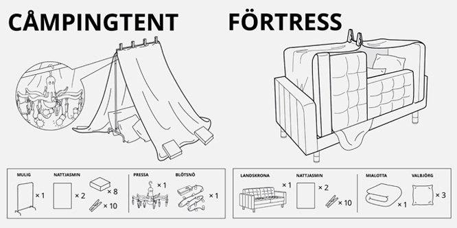 IKEA Covid campaign, Stay Home (i.e. build at-home forts